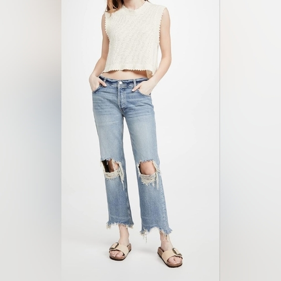 Free People Denim - NWT Free People Maggie Mid Rise Straight Jeans Size 24